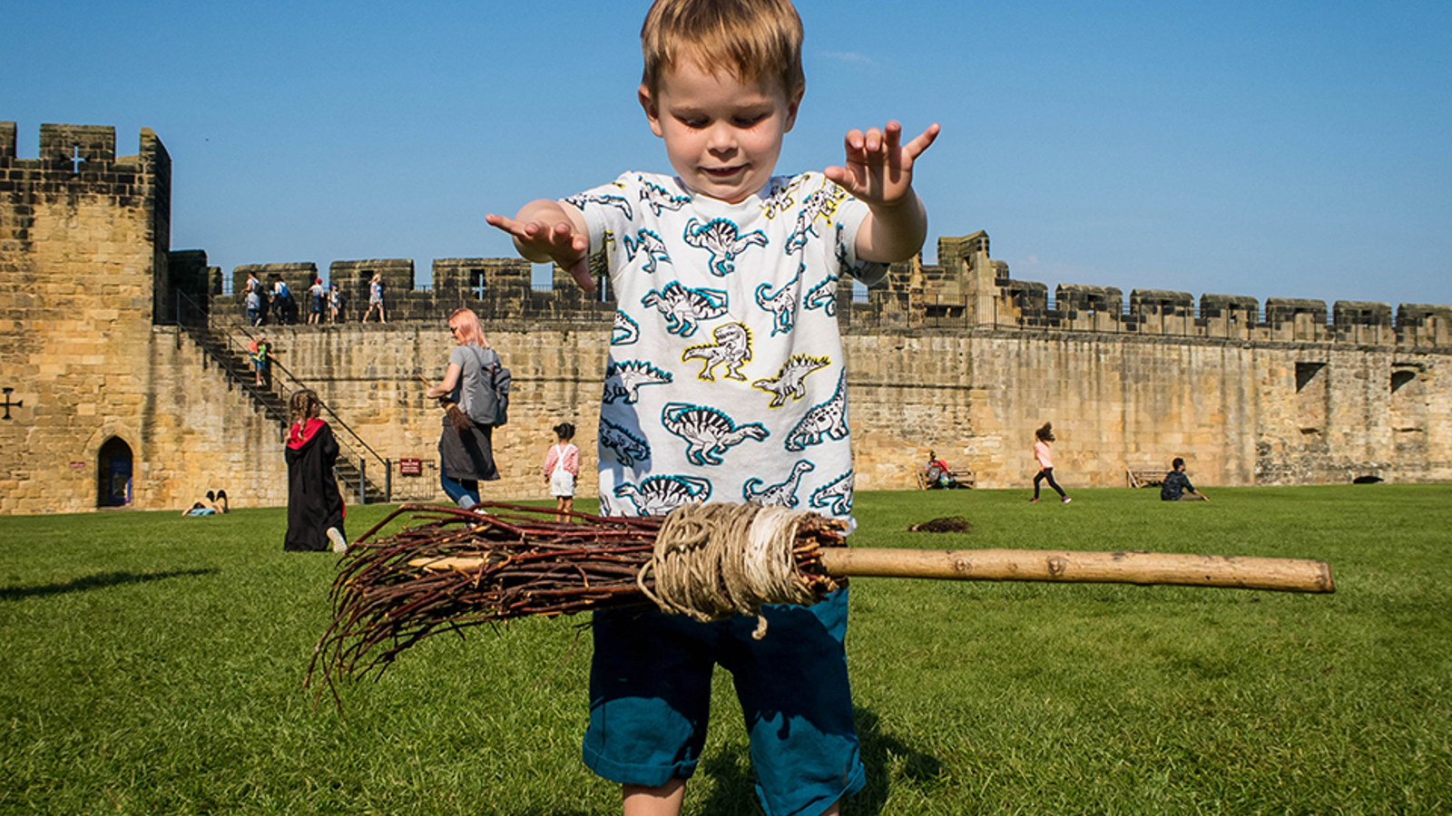 Kid With Hovering Broom 72Dpi, 960 X 960